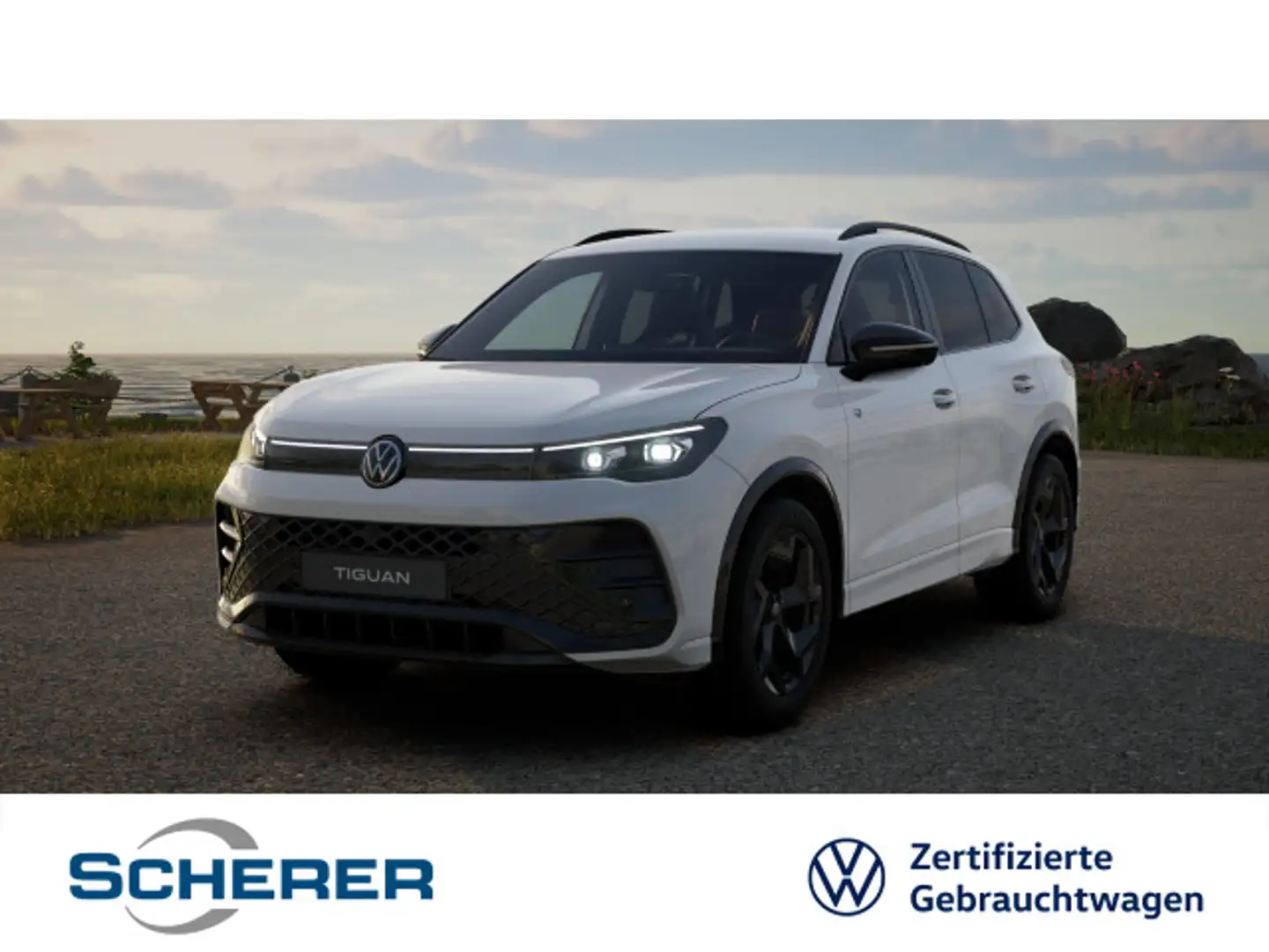 Volkswagen Tiguan R-Line 2.0 TDI DSG 360° ACC AHK MATRIX NA Weiß - 1