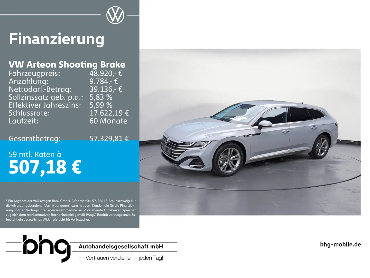 Volkswagen Arteon 2.0 TDI R-Line Grau - 1