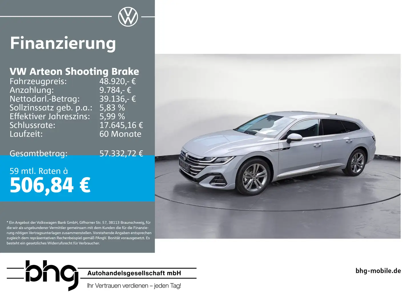 Volkswagen Arteon 2.0 TDI R-Line Grau - 1