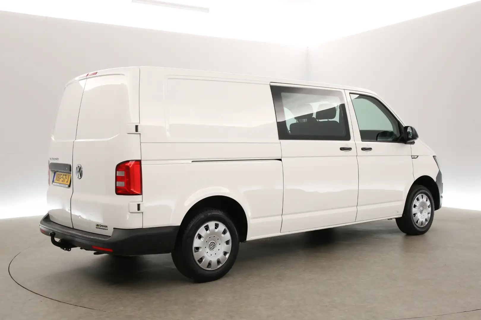 Volkswagen T6 Transporter 2.0 TDI L2H1 Dubbele Cabine Airco Cruise 6 Persoon Wit - 2