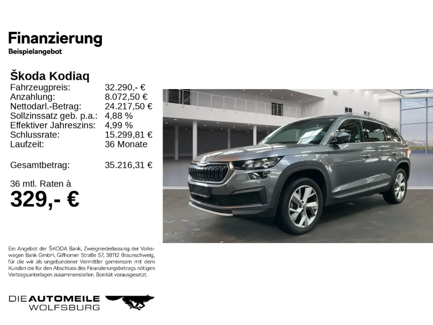 Skoda Kodiaq 1.5TSI DSG Style PANO/19"/ACC/NAVI/VIRTUA Grau - 2