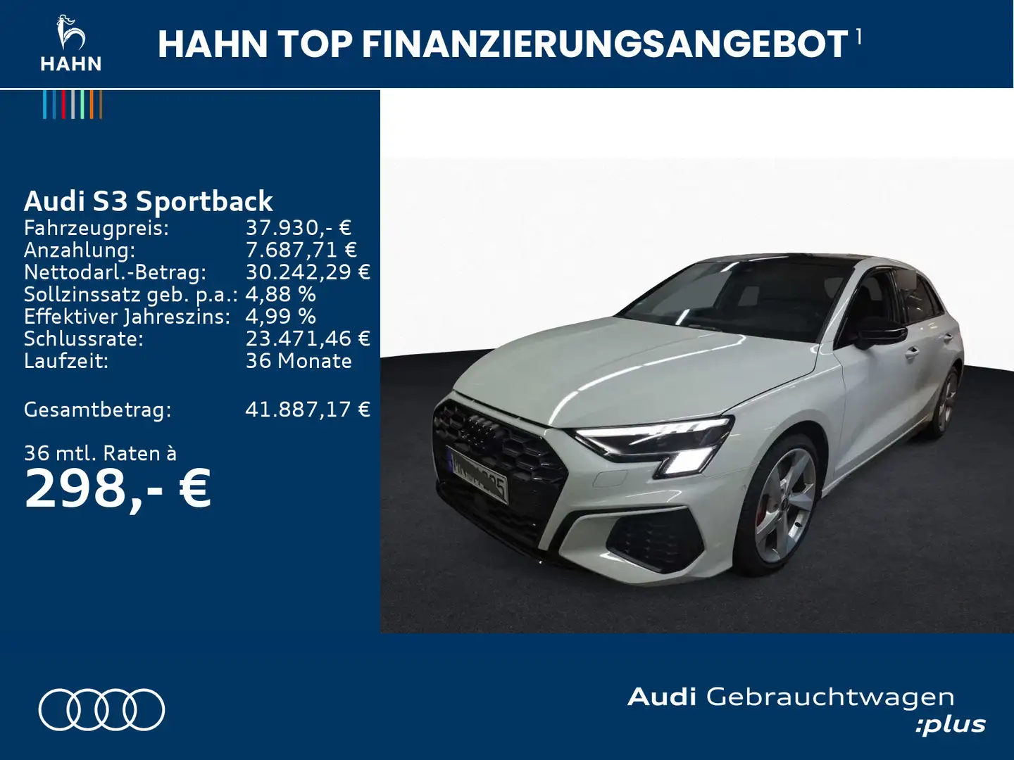 Audi S3 TFSI quattro Matrix Virtual ACC CAM Weiß - 2