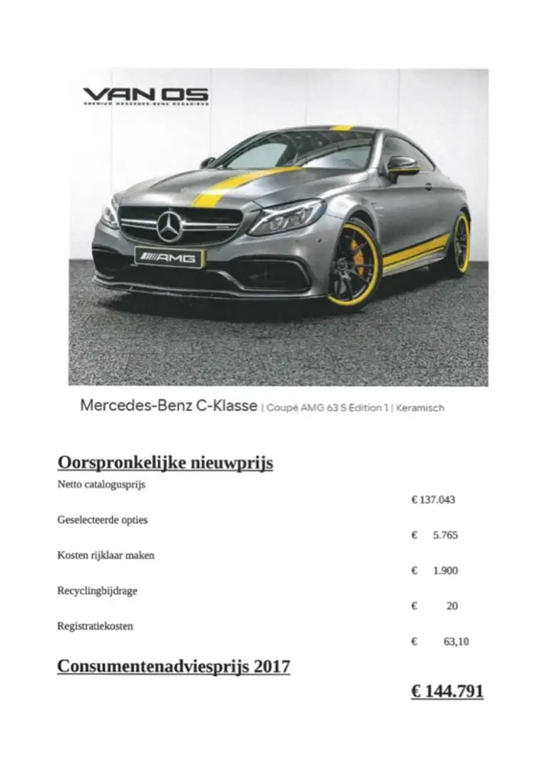 Mercedes-Benz C 63 AMG Coupé S Edition 1 | Keramisch Grau - 2