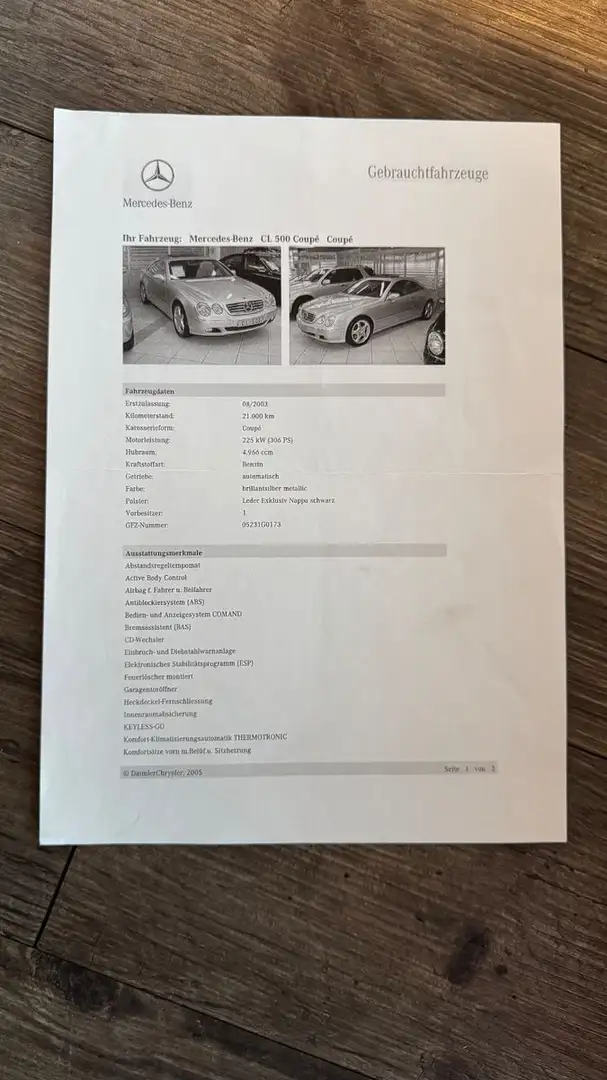 Mercedes-Benz CL 500 Coupe Distronic BOSE Massage 2.Hd BRD Plateado - 1