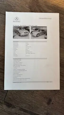 Mercedes-Benz CL 500 Coupe Distronic BOSE Massage 2.Hd BRD