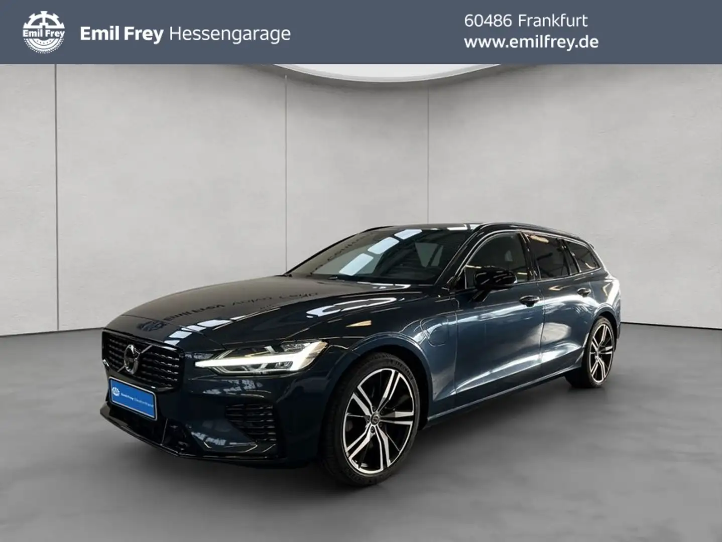 Volvo V60 T6 AWD Recharge R-Design Glasd Four-C Nappaled Blau - 1
