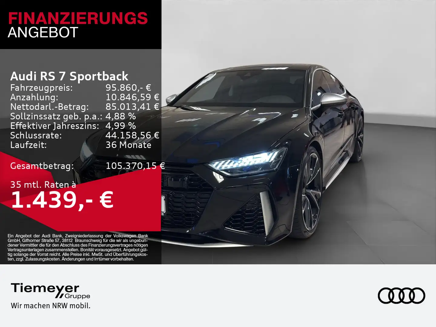 Audi RS7 RS7 Sportback ABT CHIP KERAMIK PANO HuD B&O LM22 Noir - 1