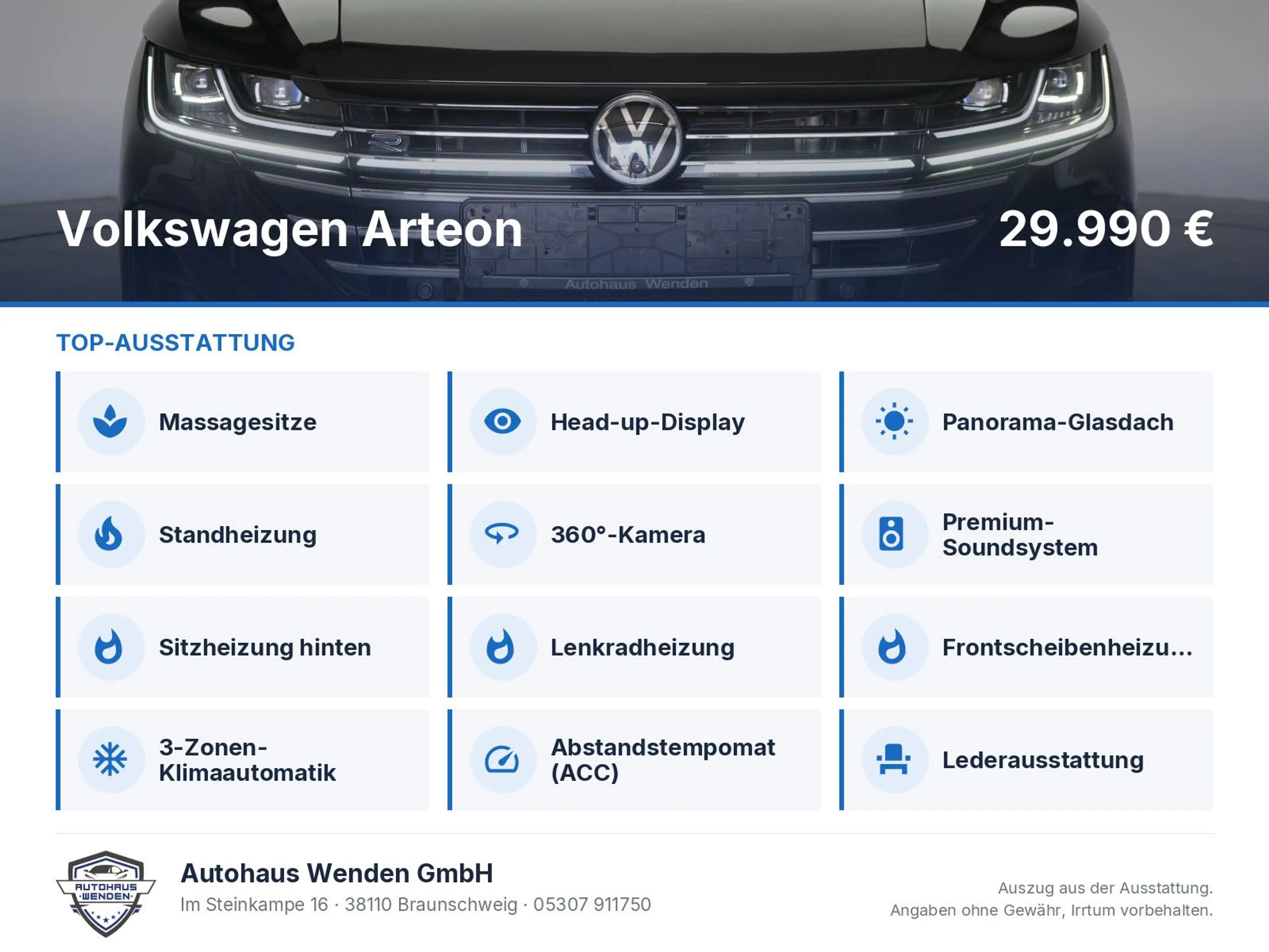 Volkswagen Arteon 2.0 TDI DSG R-Line Leder/ACC/HUD/Kamera/P — photo 6