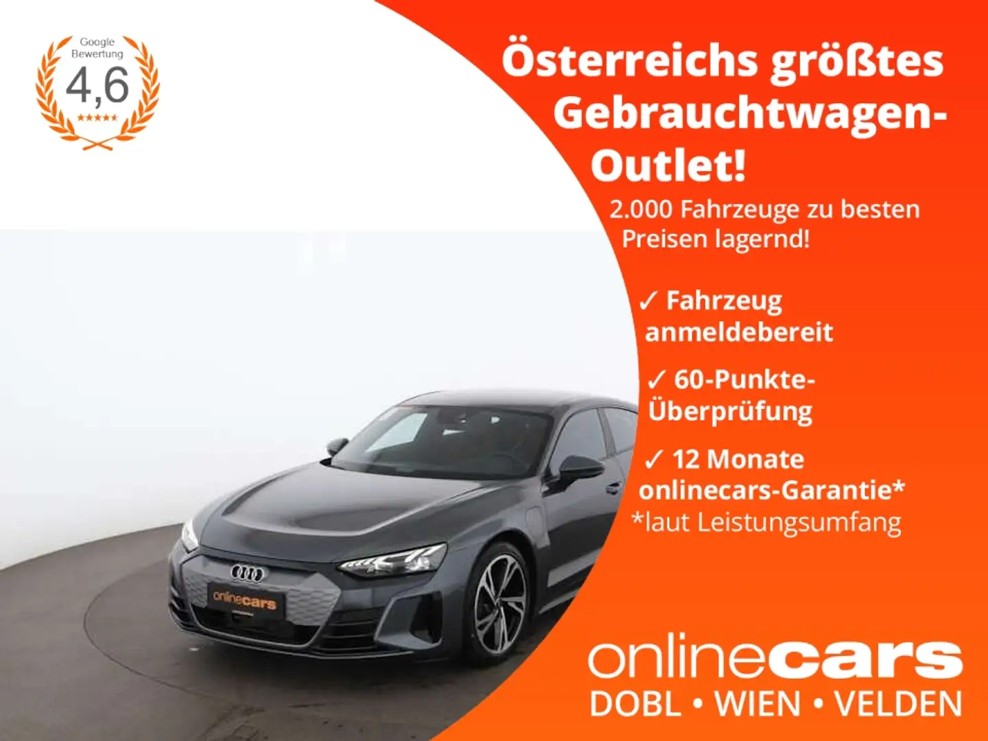 Audi e-tron GT quattro 93,4kWh Aut LED SKY 360-CAM NAV Grijs - 1