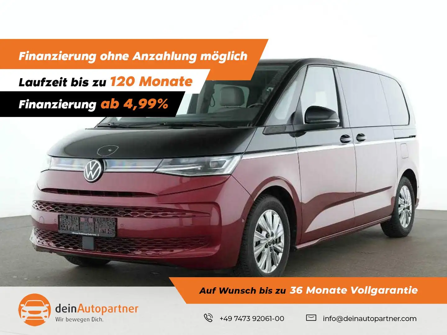 Volkswagen T7 Multivan 1,4 eHybrid DSG Style LED/LEDER/STHZ/HUD/AHK/ACC/A Noir - 1