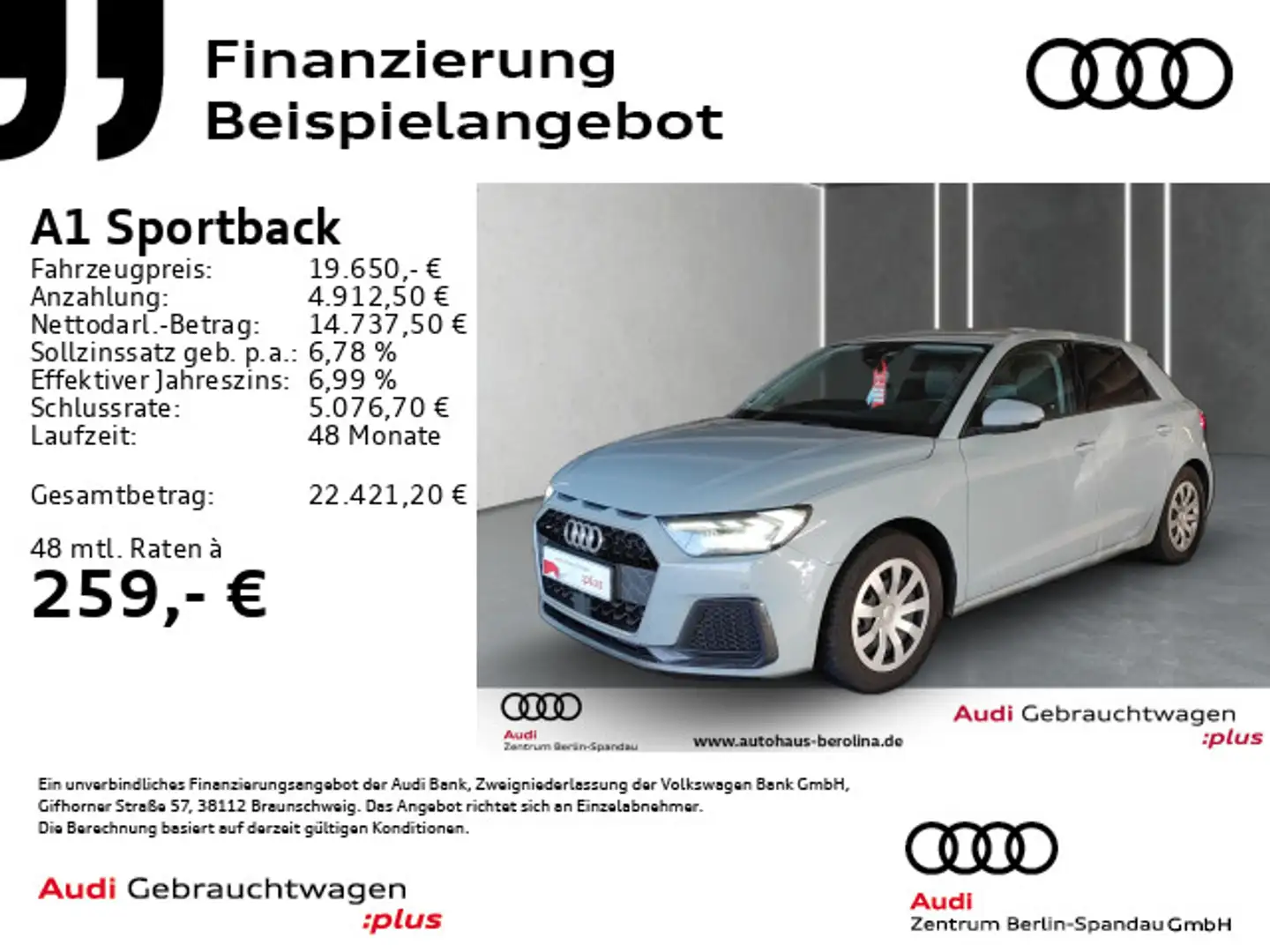 Audi A1 25 TFSI Adv. S tronic *GRA*LED*SHZ* Grau - 1