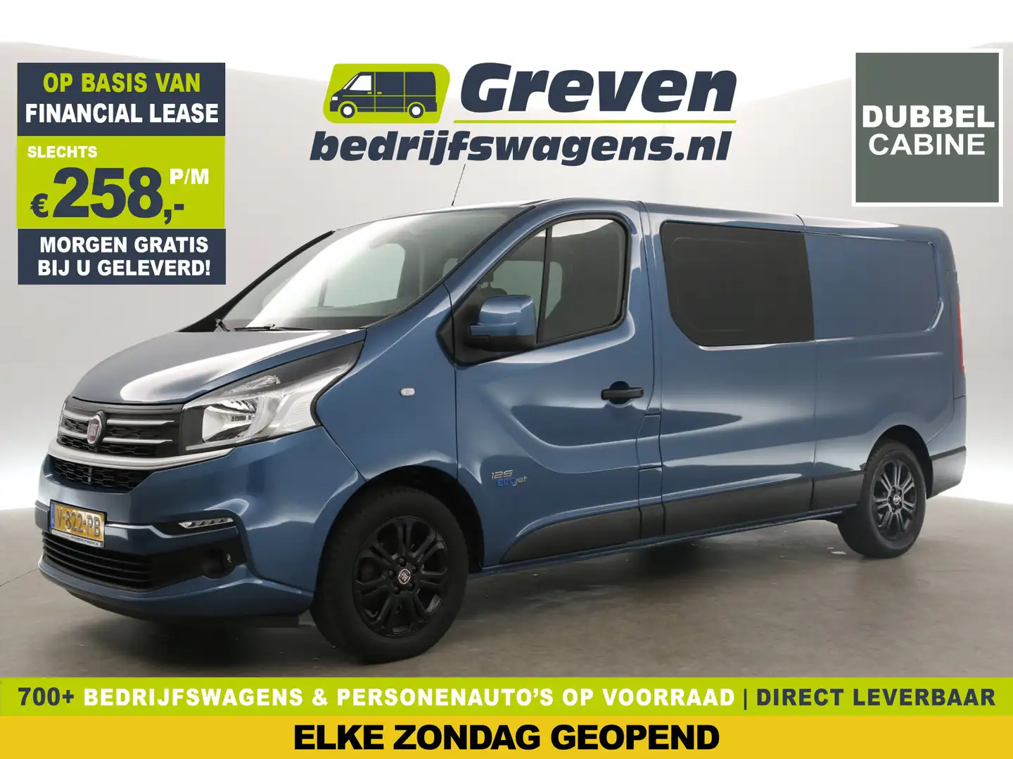 Fiat Talento 1.6 EcoJet L2H1 Dubbele Cabine | 5 Persoons | Airc Blauw - 1