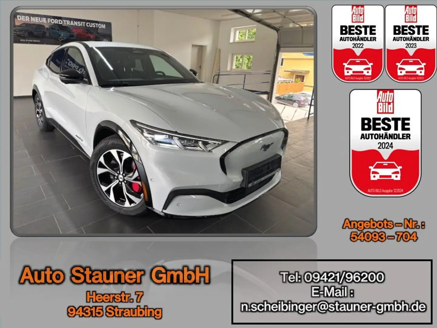 Ford Mustang Mach-E Premium AWD 76kWh/TECHNO-PAKET 1 Weiß - 1
