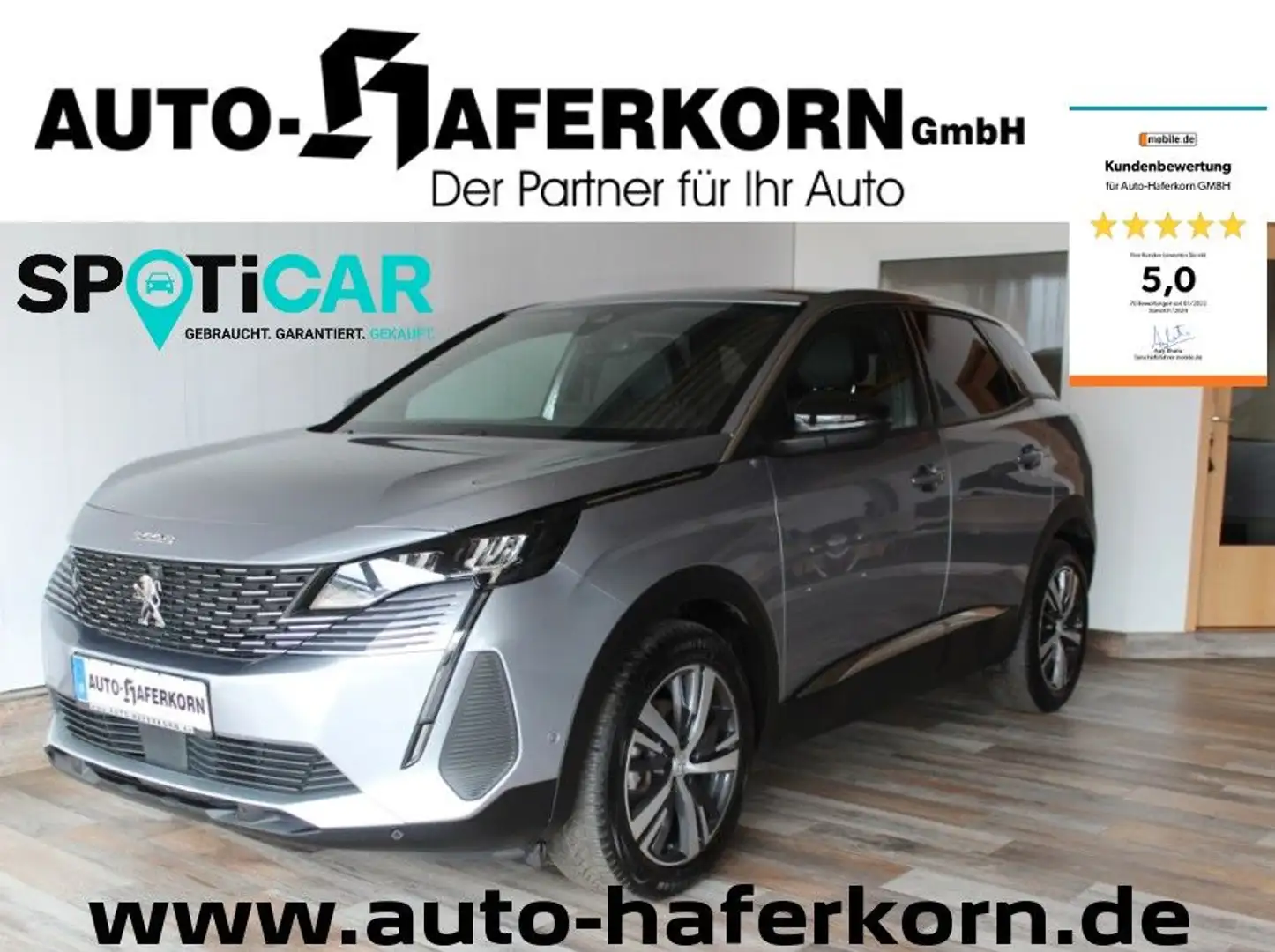 Peugeot 3008 1.2 PureTech 130 Allure Pack*LED*360°*SZHZG Grau - 1