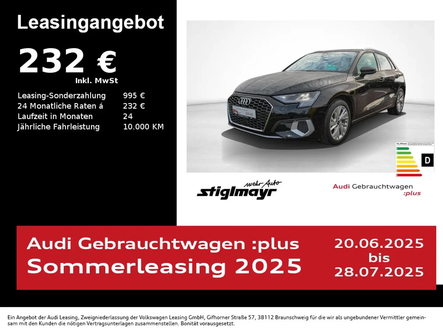 Audi A3 Sportback Advanced 35 TDI S-tronic KAM+NAVI Schwarz - 1