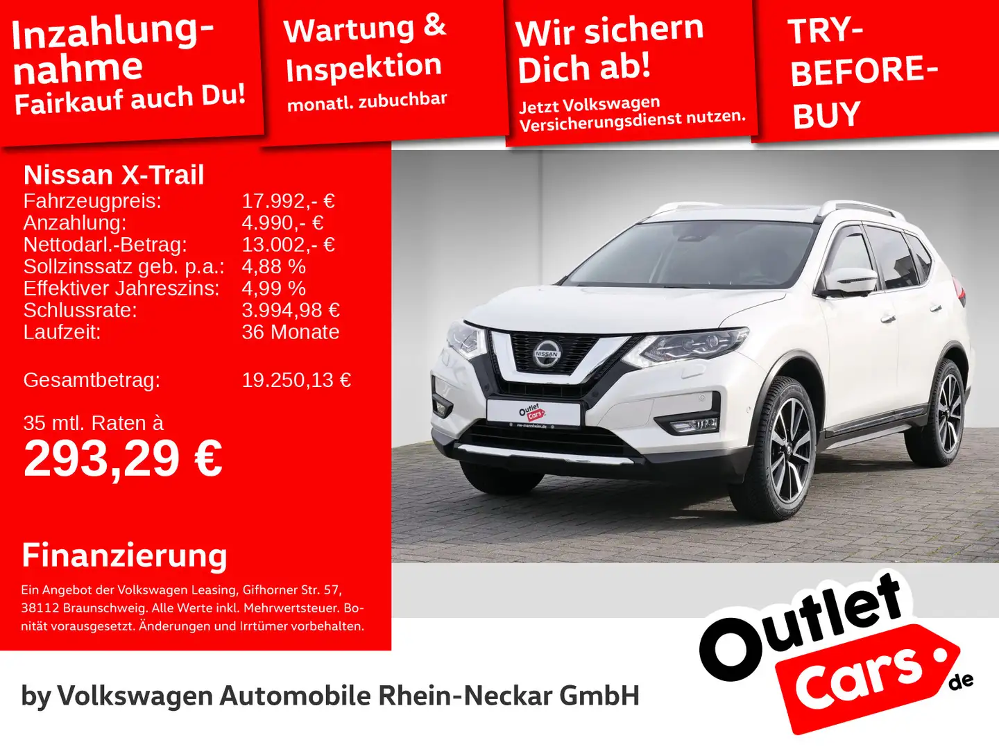 Nissan X-Trail Tekna Style Paket Safety Paket uvm Weiß - 1