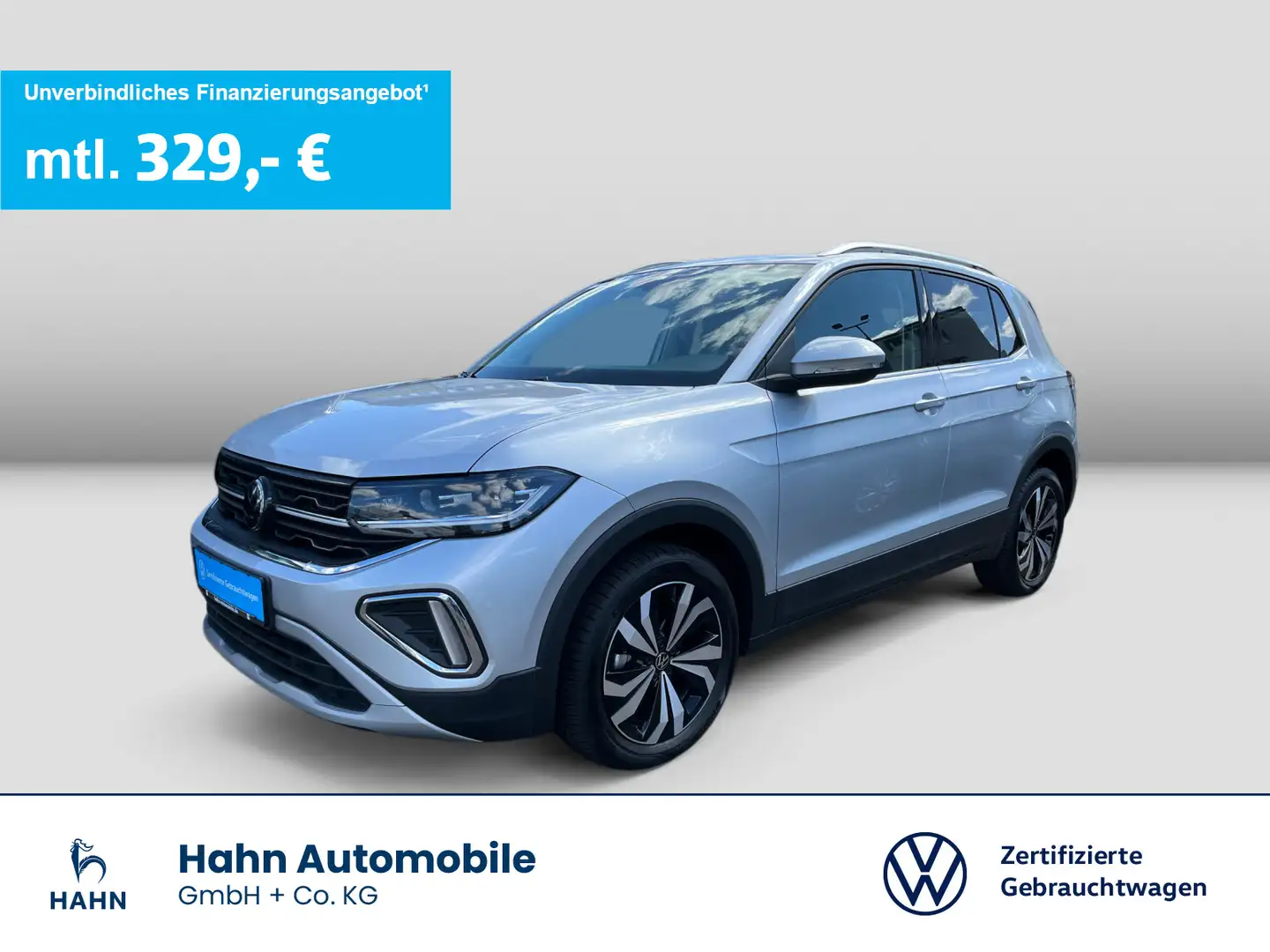 Volkswagen T-Cross 1.0TSI Style DSG MATRIX NAVI SITZH ACC Silber - 1