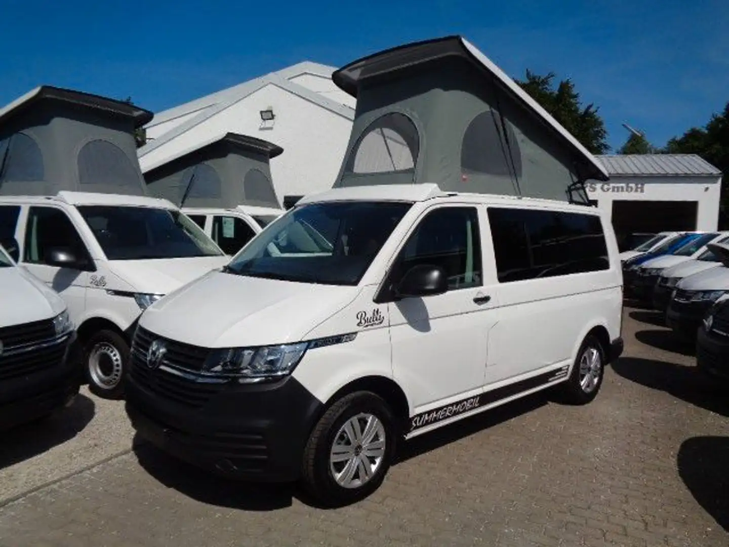 Volkswagen T6.1 Wohnmobil/Summermobil mit Aufstelldach Weiß - 1