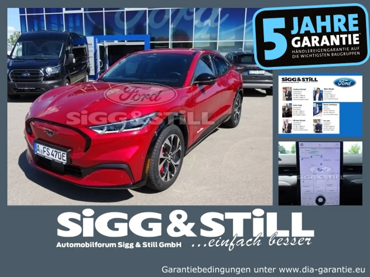 Ford Mustang Mach-E Premium AWD Extended Range PANO*B&O Rouge - 1