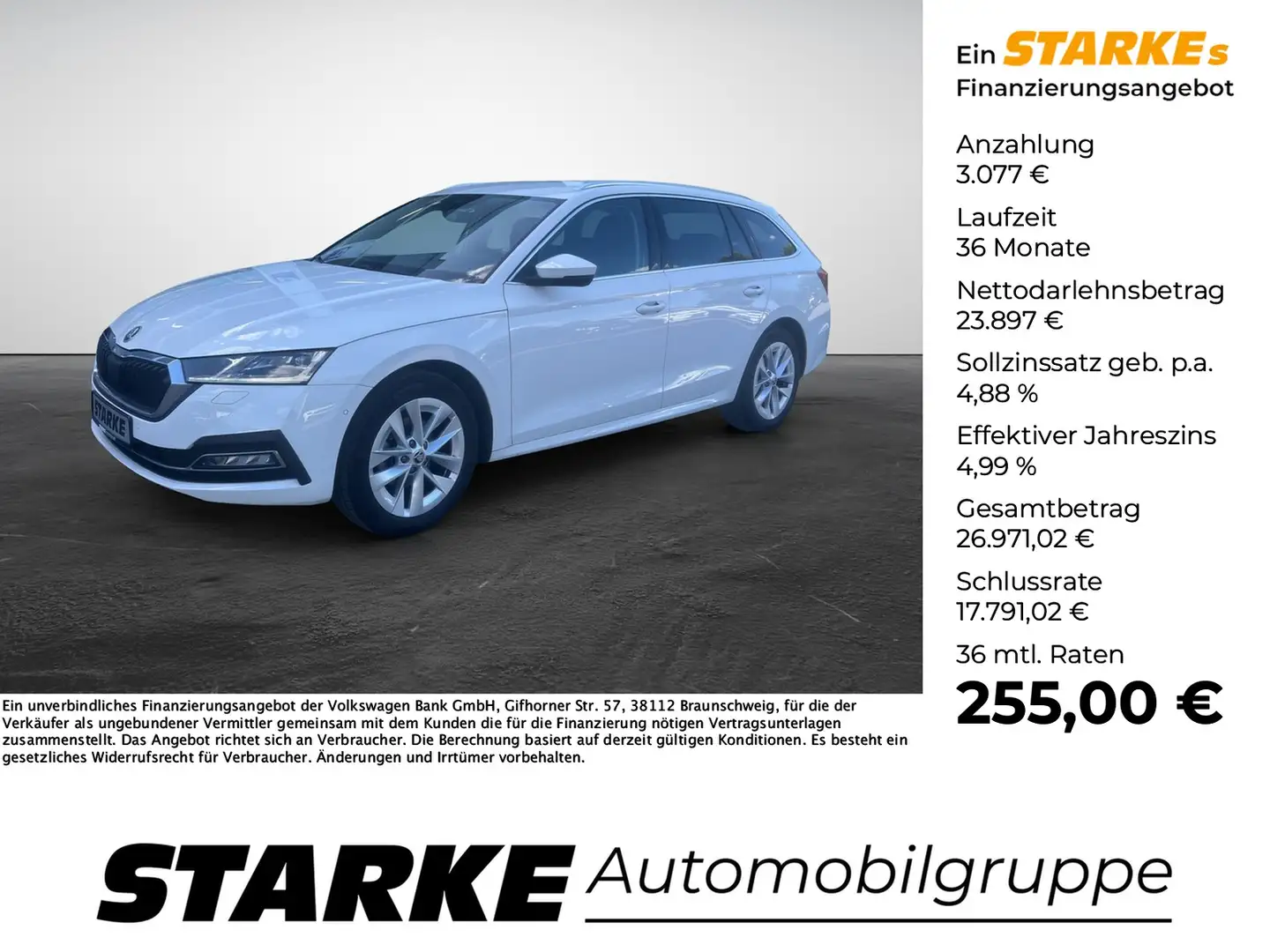 Skoda Octavia Combi 2.0 TDI DSG Style Weiß - 1