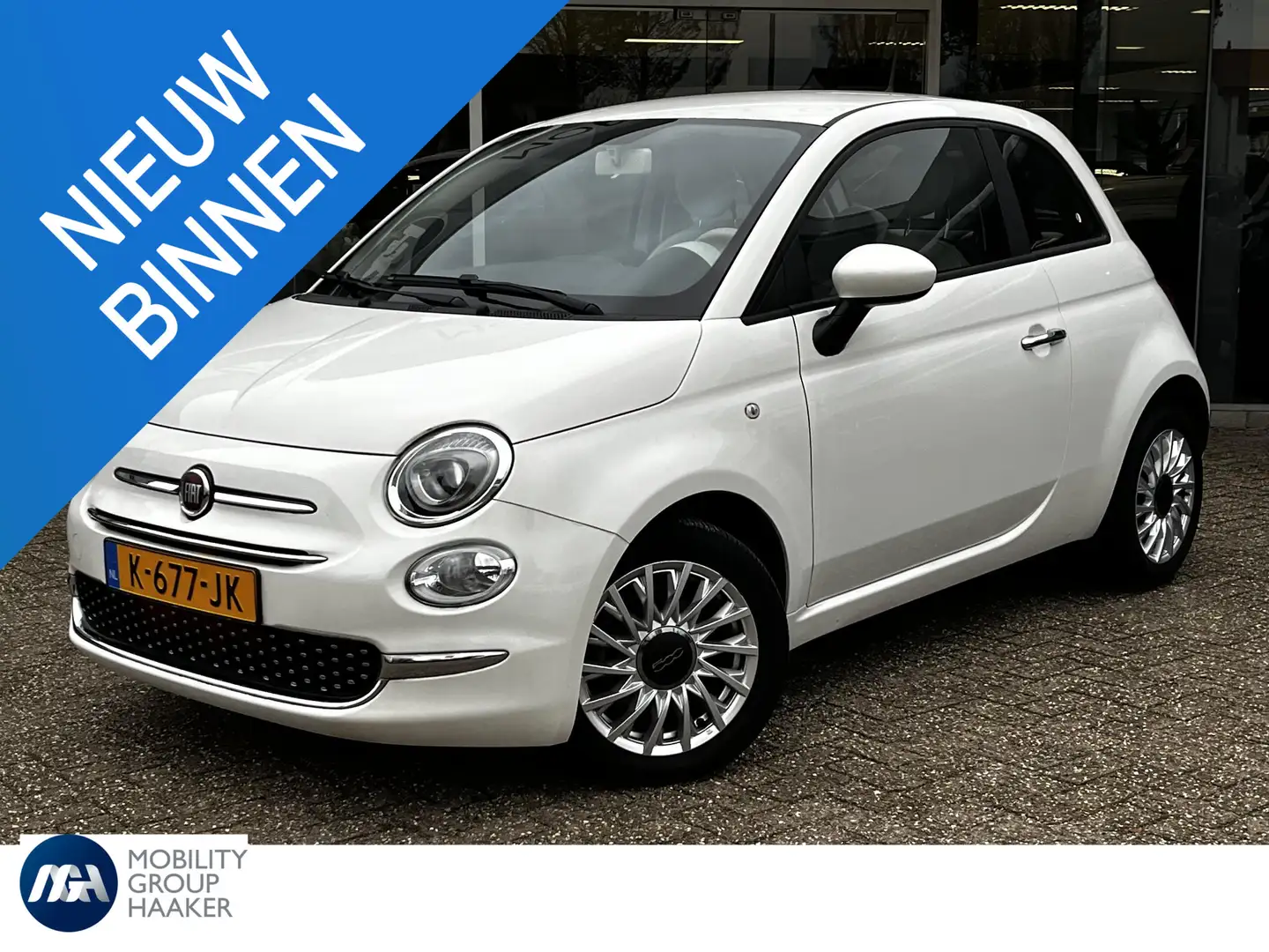 Fiat 500 1.0 Hybrid Lounge | Airco | Carplay | Bluetooth | Blanc - 1