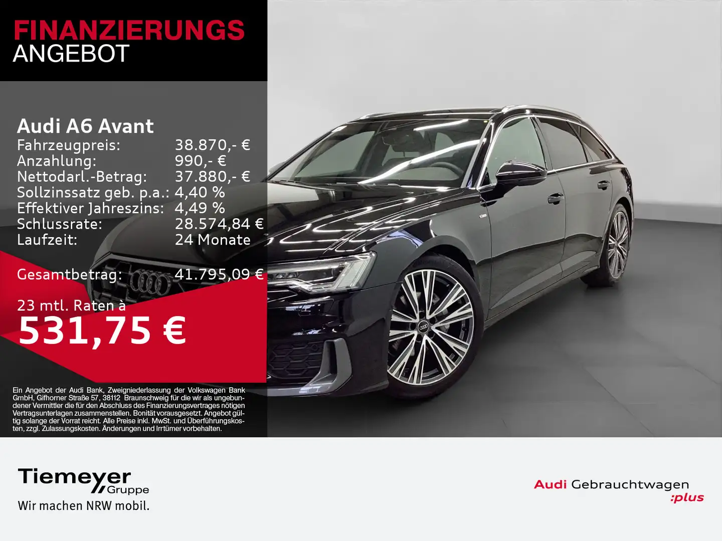 Audi A6 35 TDI 2x SLINE LM20 PANO KAMERA 4x SIT Noir - 1