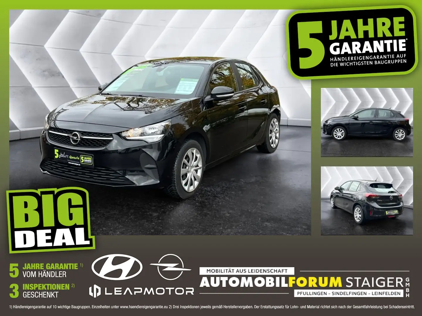 Opel Corsa F e Edition AUT KlimaA PDC SHZ SpurH Noir - 1