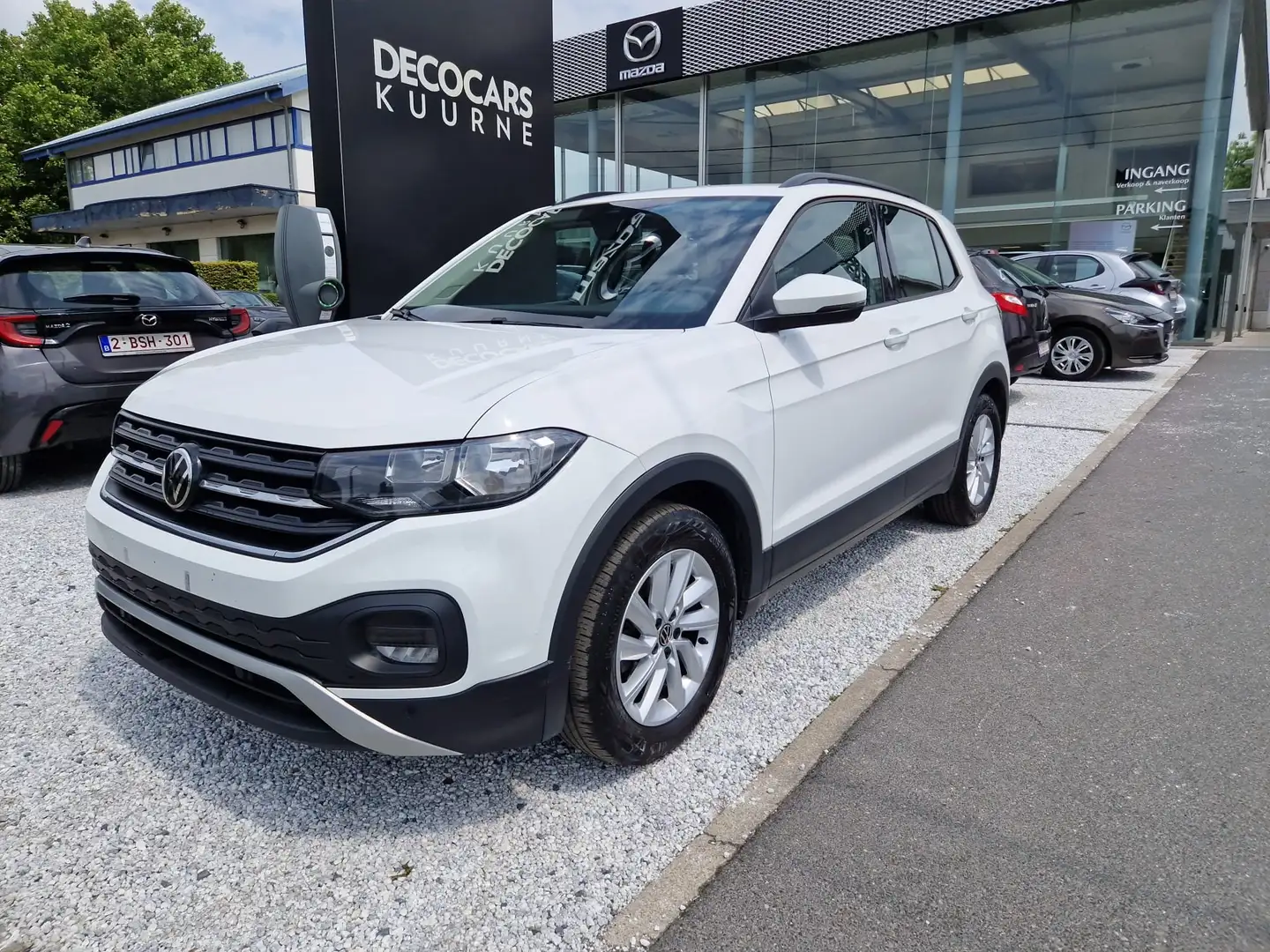Volkswagen T-Cross 1.0 TSI/ Sensoren/ CruiseC/ Airco/ Carplay/ DAB Bianco - 1