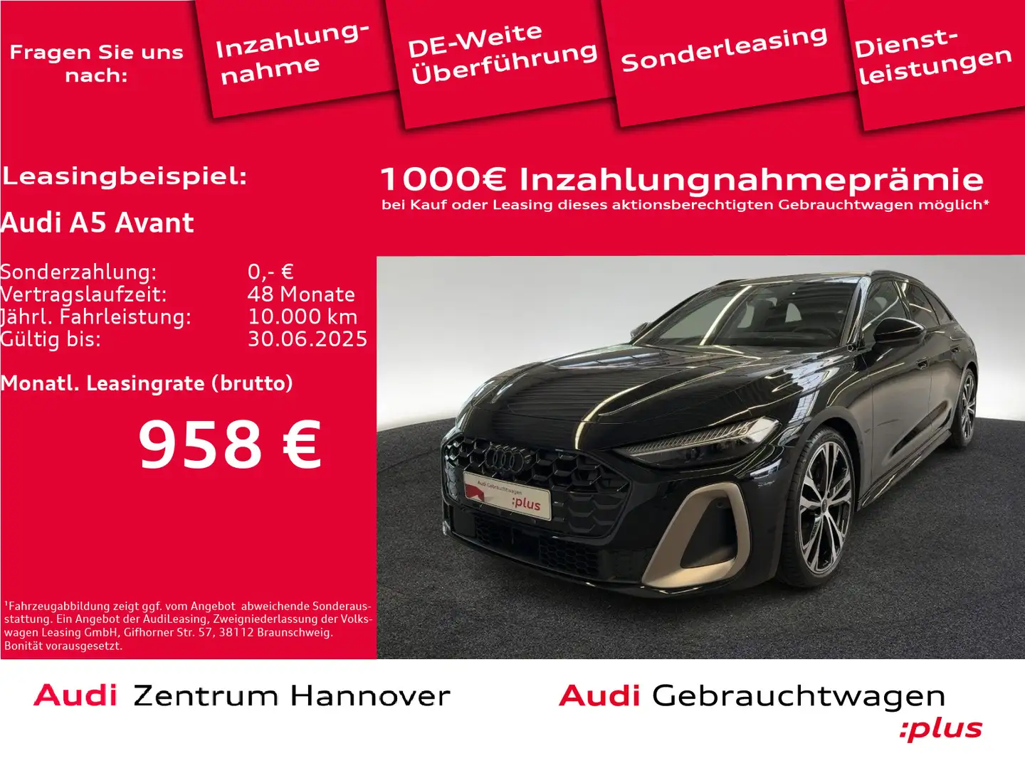 Audi A5 e-hybrid quattro S tronic Schwarz - 1