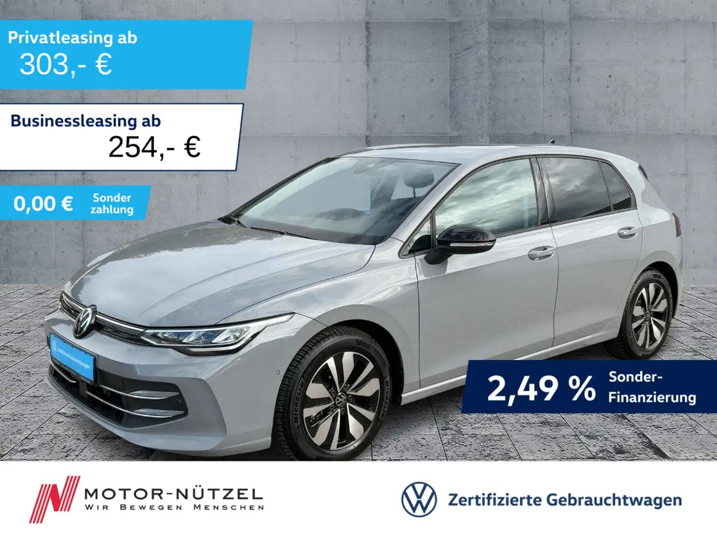 Volkswagen Golf VIII 1.5 eTSI DSG GOAL 5JG+LED+NAVI+ACC+DAB Grau - 1