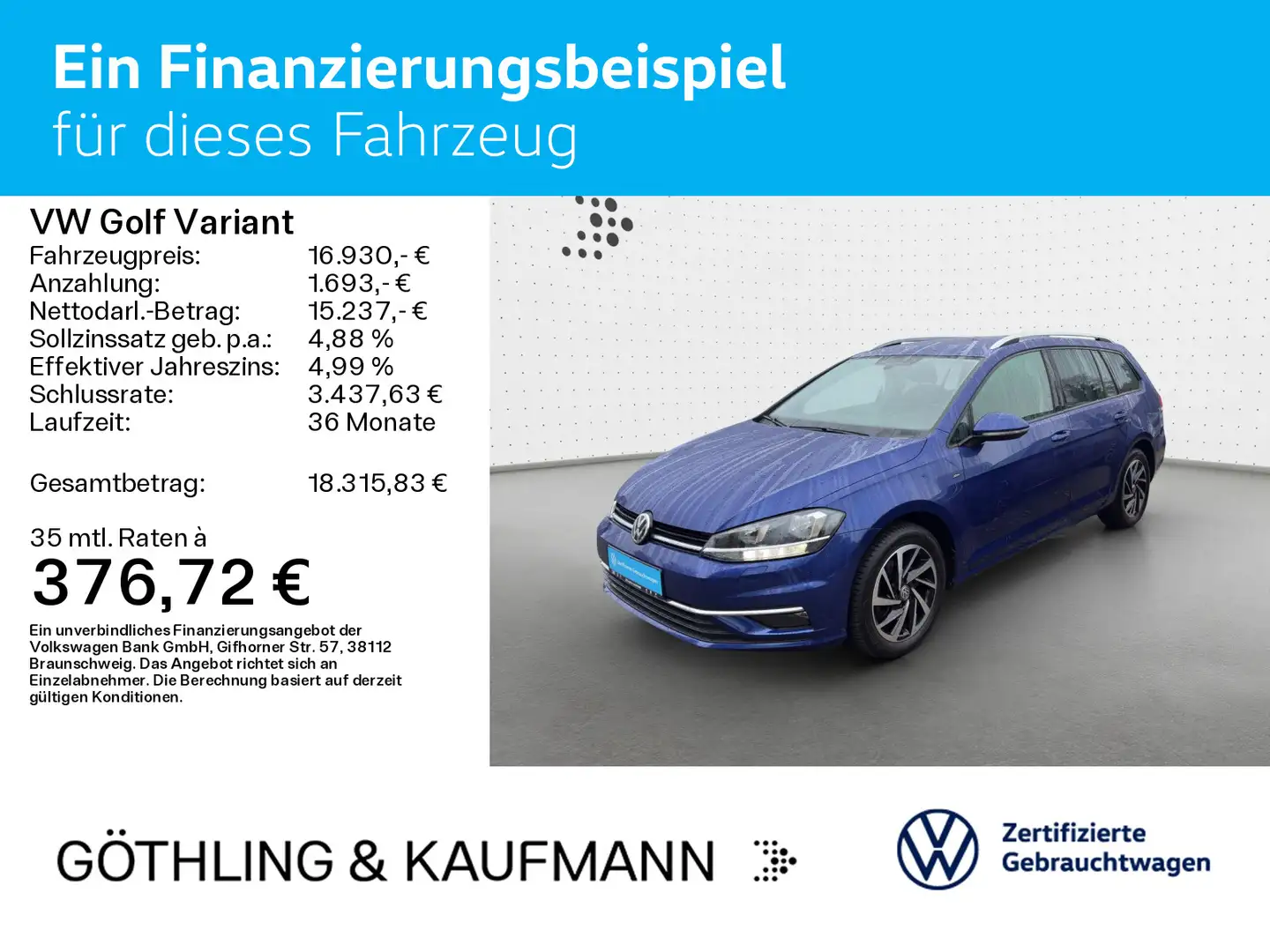 Volkswagen Golf Variant JOIN 1.5TSI DSG *PDC*KAM*KLIMA*NAV* Azul - 2