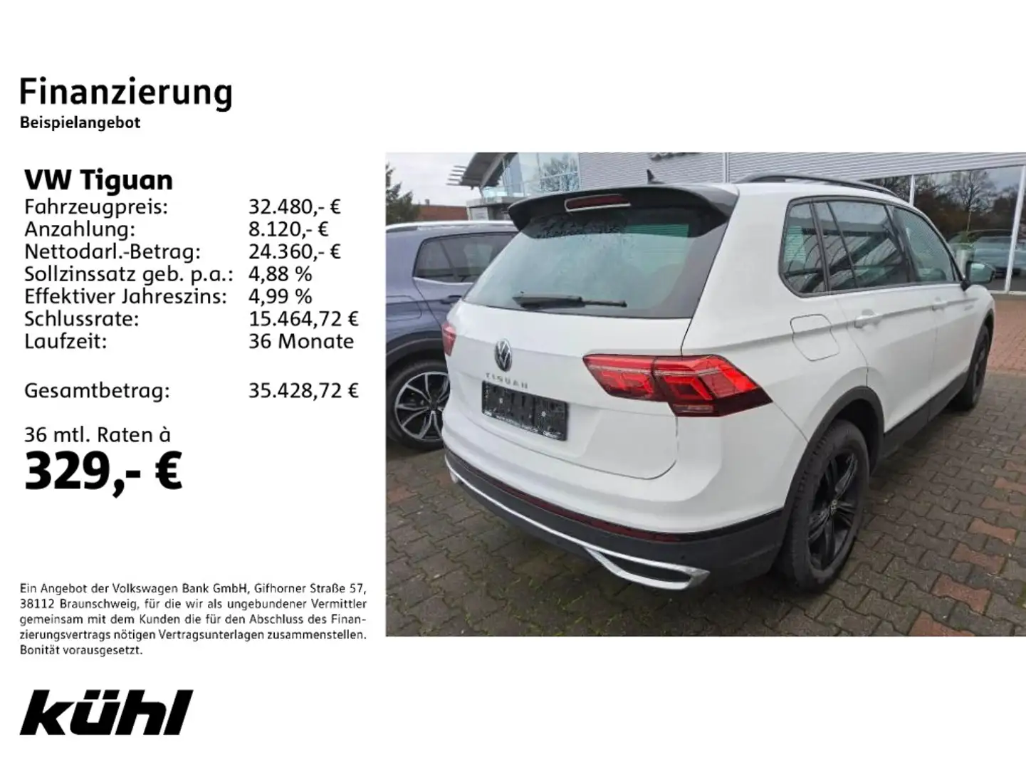 Volkswagen Tiguan 1.5 TSI DSG Life IQ.Light/ACC/Standhzg./K Weiß - 2
