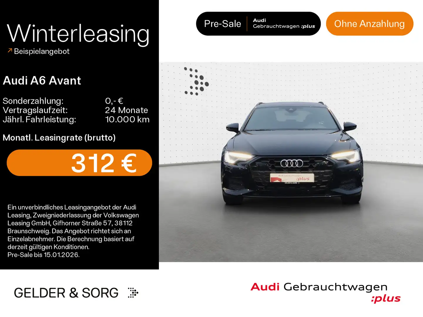 Audi A6 45 TFSI AHK*Matrix*RFK*Virtual*Sound Schwarz - 1
