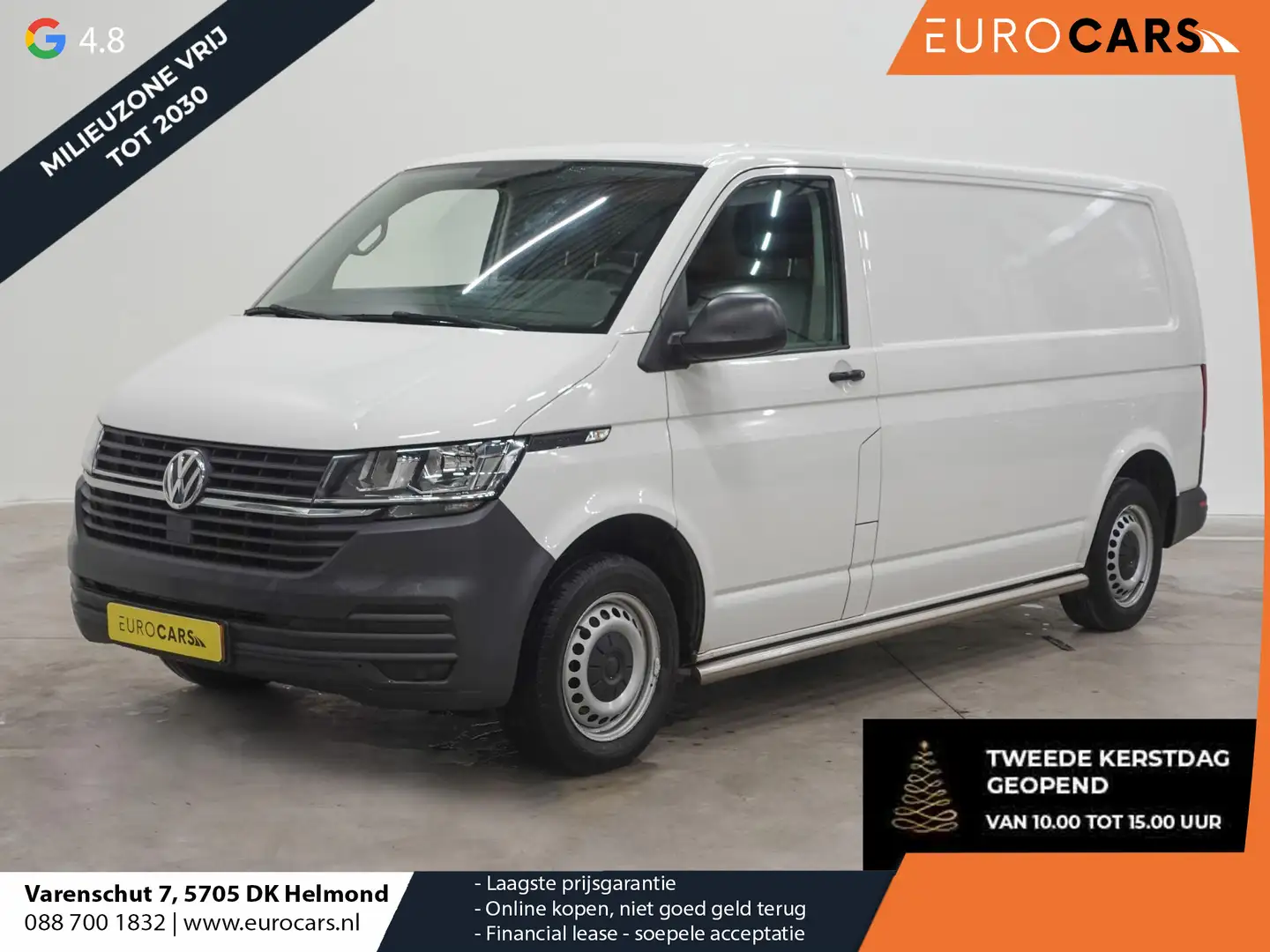 Volkswagen T6.1 Transporter 110pk L2H1 T6.1 Airco Leder Radio Bluetooth Achter Wit - 1