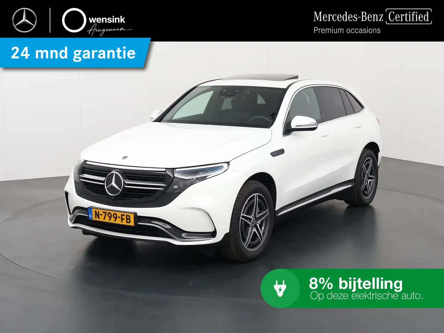 Mercedes-Benz EQC 400 4MATIC 80 kWh AMG in-/exterieur | Trekhaak 1800kg Wit - 1