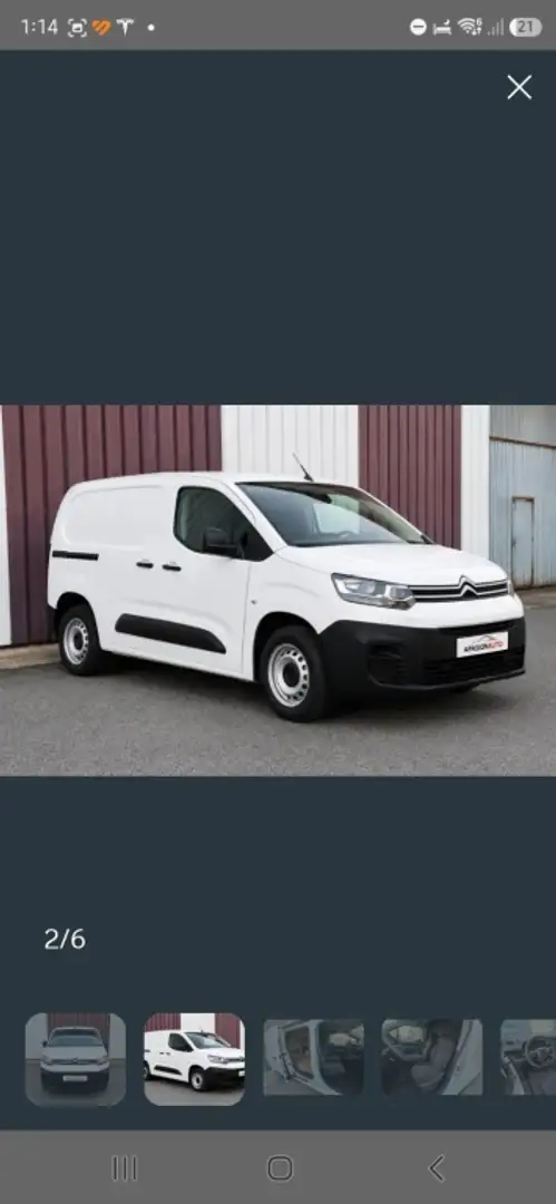 Citroen Berlingo Van BlueHDi S&S Talla M 100 Blanco - 2