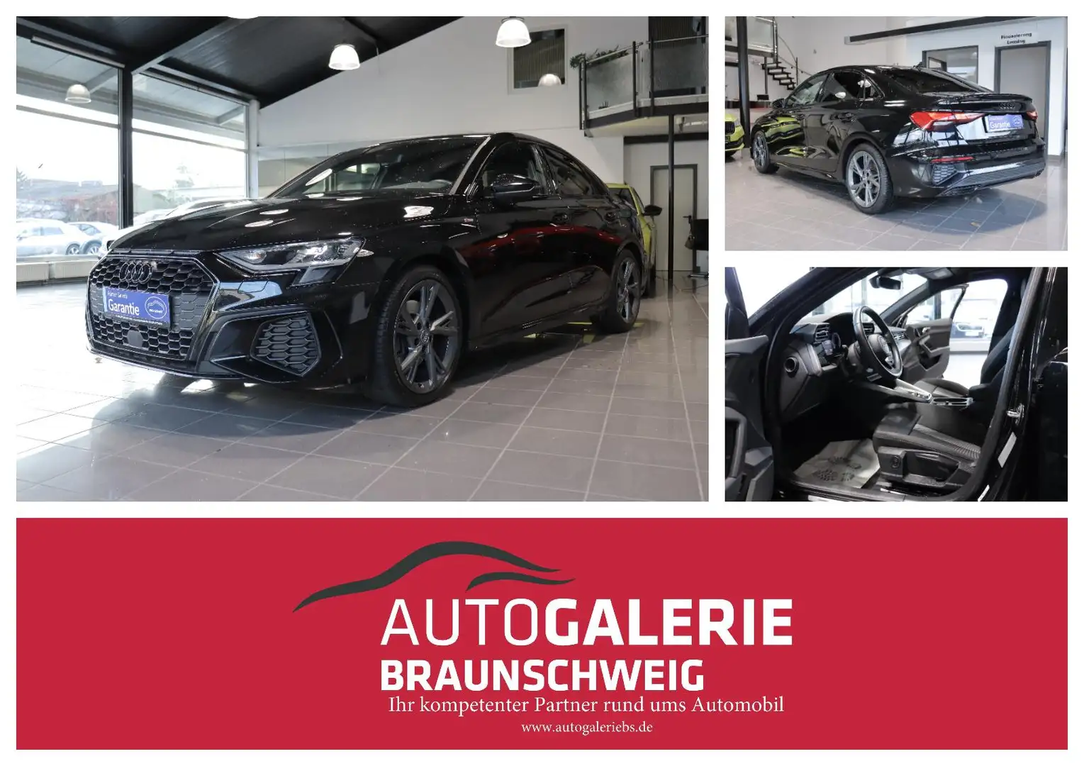 Audi A3 Lim. 1.5 TSI S tronic S LINE BLACK *ACC*NAVI* Noir - 1