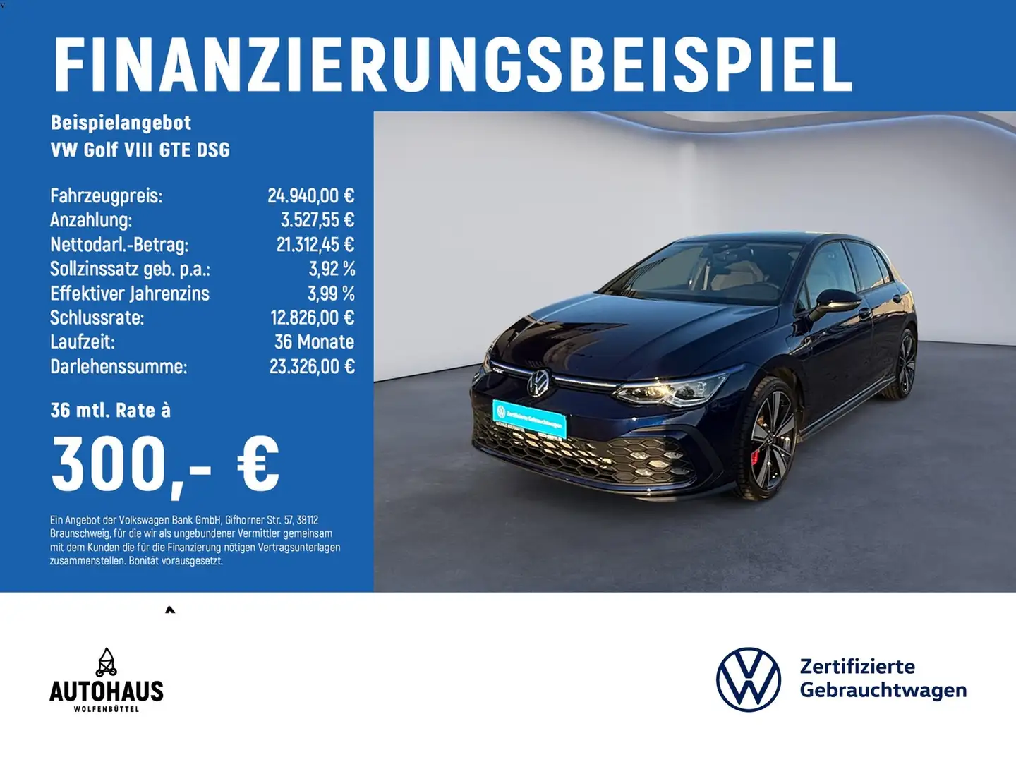 Volkswagen Golf VIII GTE DSG 18" IQ KAMERA TRAVEL SHZ Bleu - 2