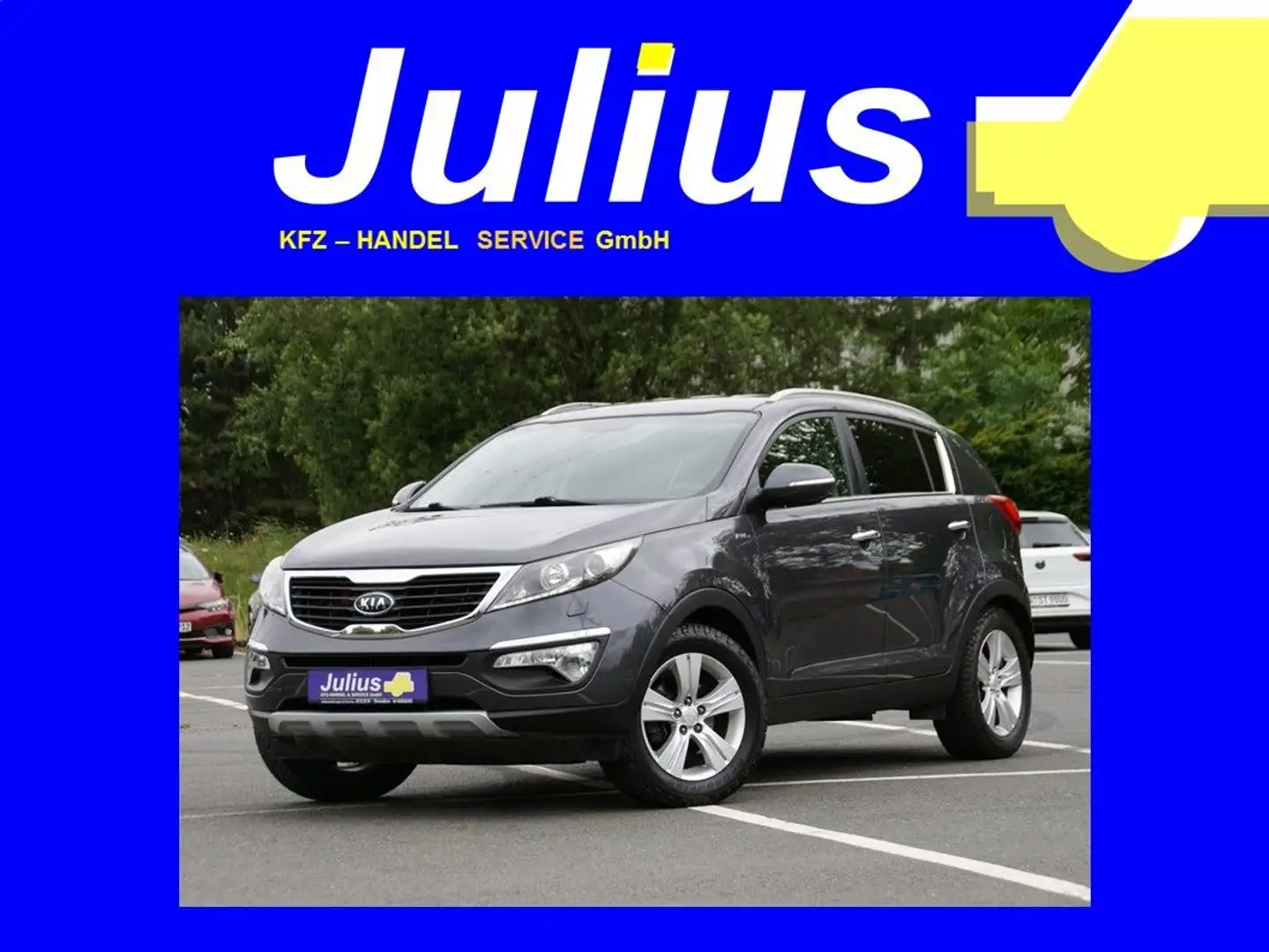 Kia Sportage Vision 4WD 4x SHZ Tempomat 1.Hand StHz. Grau - 1