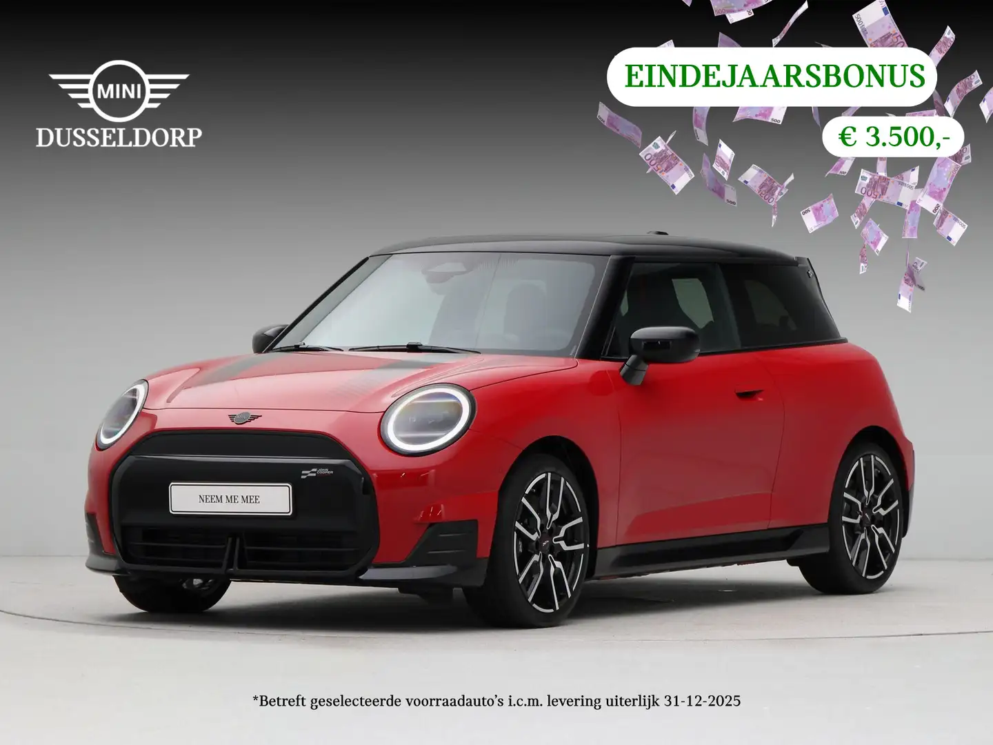 MINI Cooper E John Cooper Works Pakket M PRIVATE LEASE EUR 511,- Rosso - 1