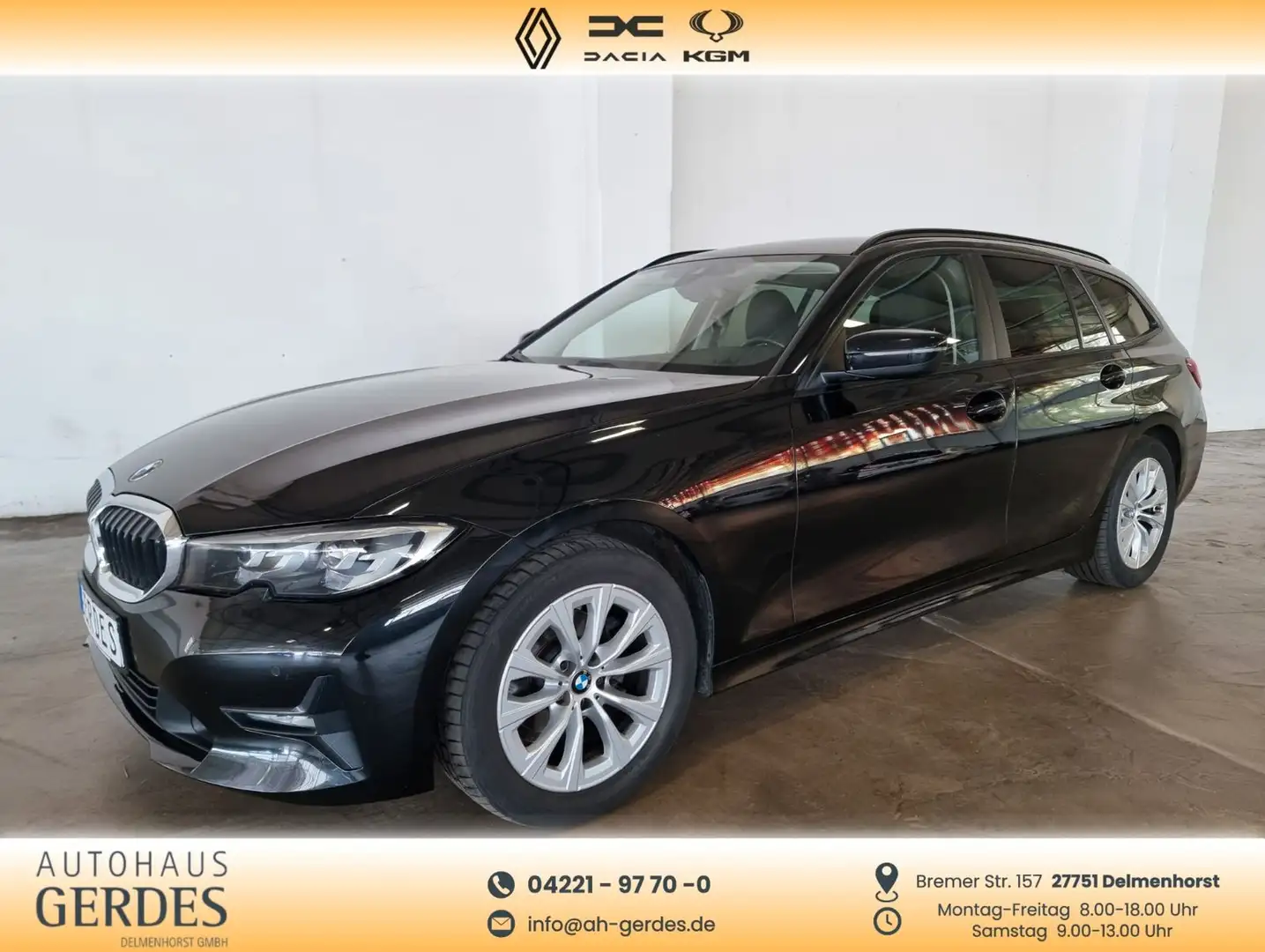 BMW 318 Baureihe 3 Touring 318 d Advantage Schwarz - 1