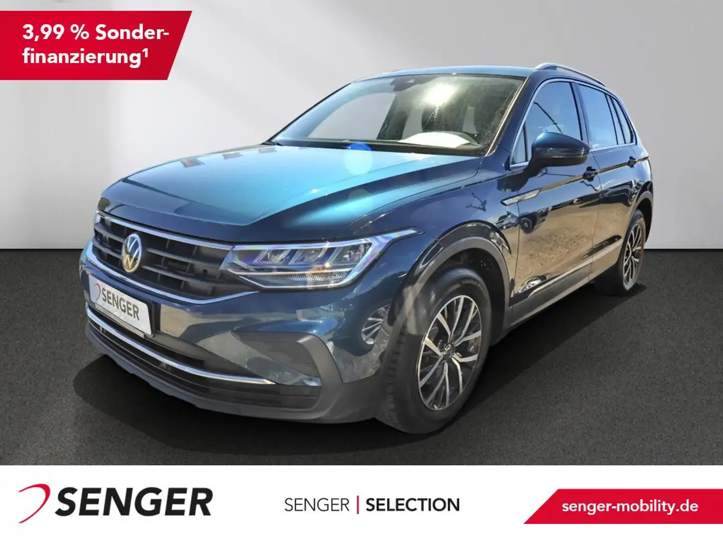 Volkswagen Tiguan 1.5 TSI Navi AHK PDC Sitzheizung LED Blauw - 1
