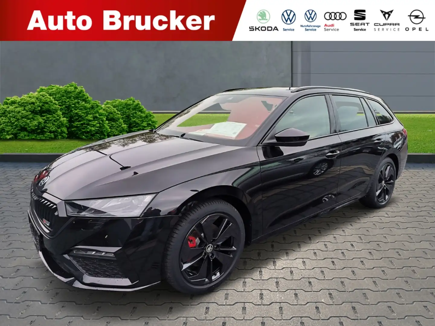 Skoda Octavia Combi RS 4x4 2.0 TDI+Alufelgen+Navi+beh. Frontsche Schwarz - 1