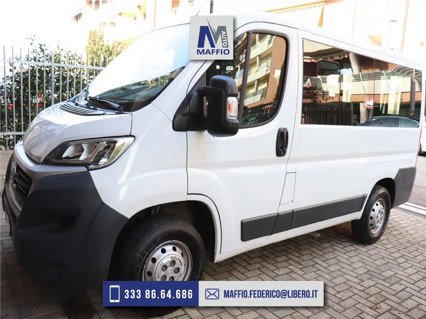 Fiat Ducato 30 CH1 2.3MJT 150CV 9 POSTI+DOPPIO CLIMA+AUTOVETTU Blanco - 1