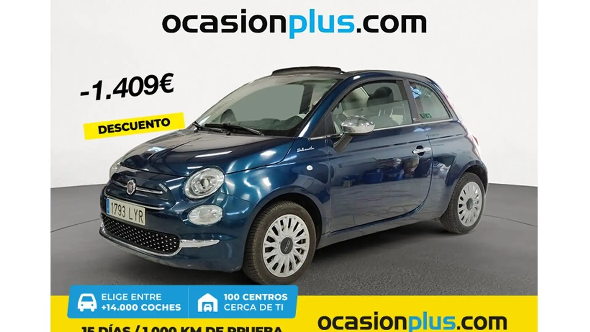 Fiat 500C 1.0 Hybrid Dolcevita 52kW Bleu - 1