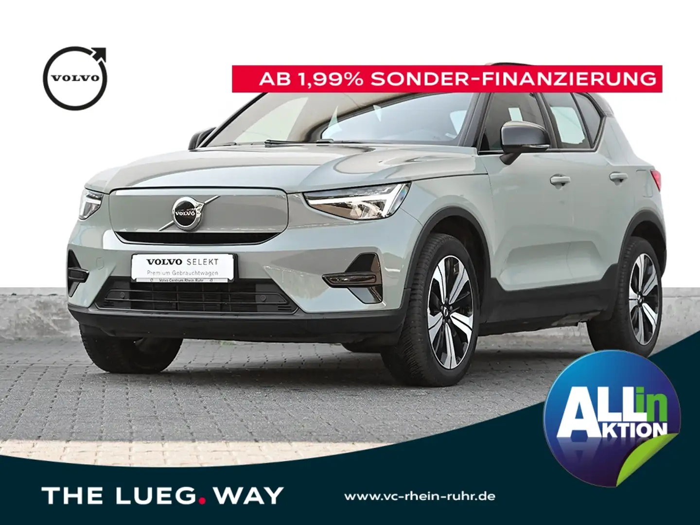Volvo XC40 Core Recharge NAVI+DAB+FAP+LM 19"+MET+SH+ Зелёный - 1