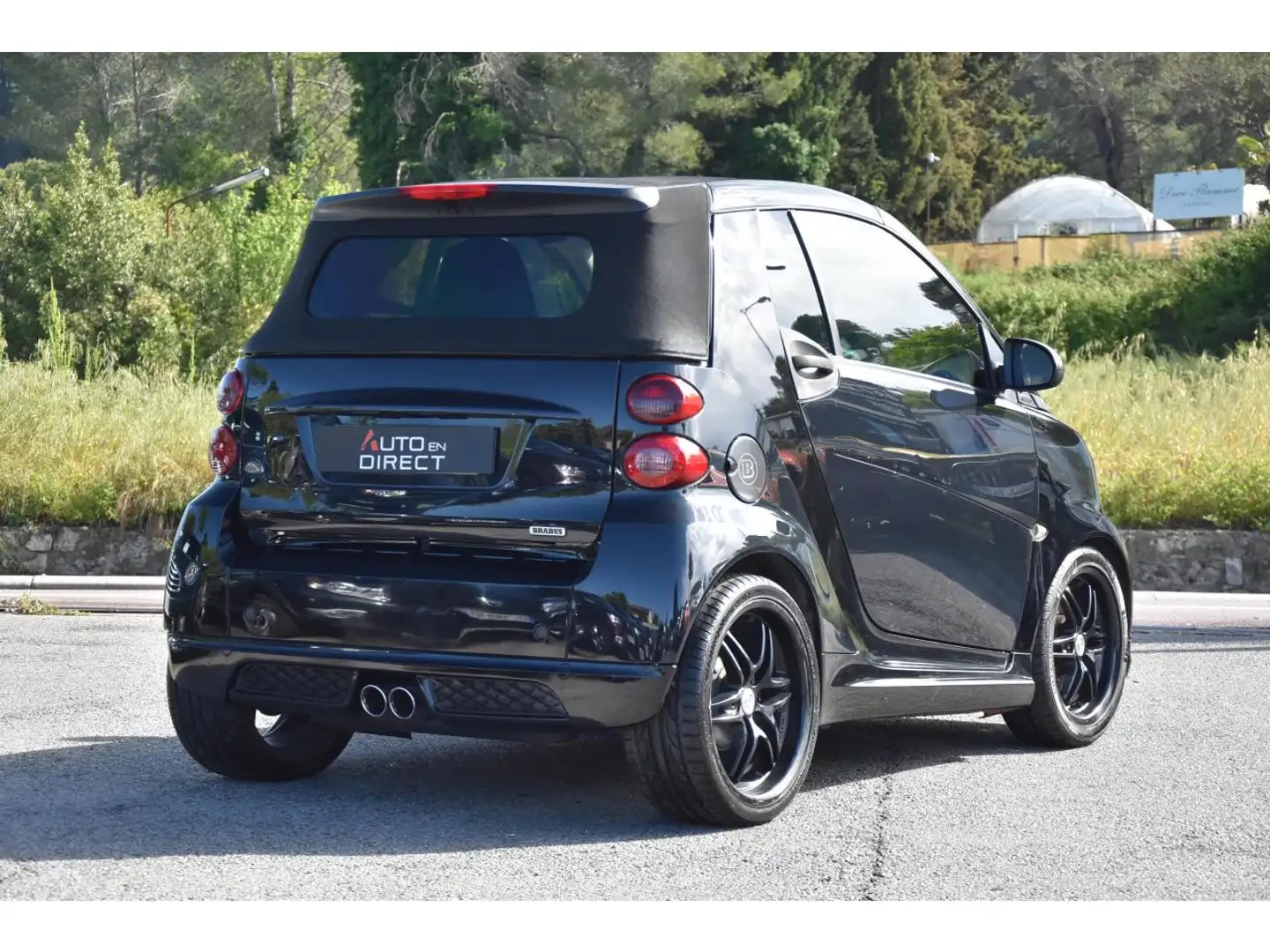 smart forTwo Smart Fortwo Cabrio 1.0i - 102 - BV Softouch  CABRIOLET 2007 Brabus PHASE 2 Noir - 2