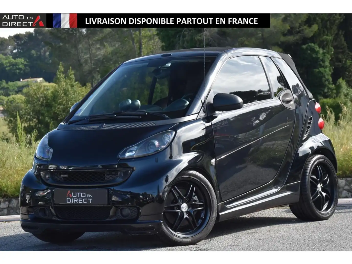 smart forTwo Smart Fortwo Cabrio 1.0i - 102 - BV Softouch  CABRIOLET 2007 Brabus PHASE 2 Noir - 1