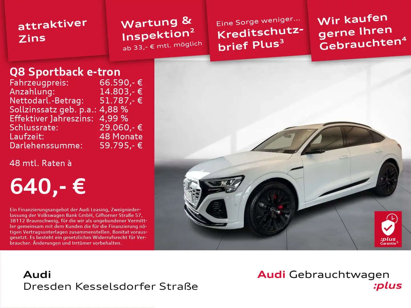 Audi Q8 e-tron 55 S-Line 300 kW AHZV LED Na Blanc - 1