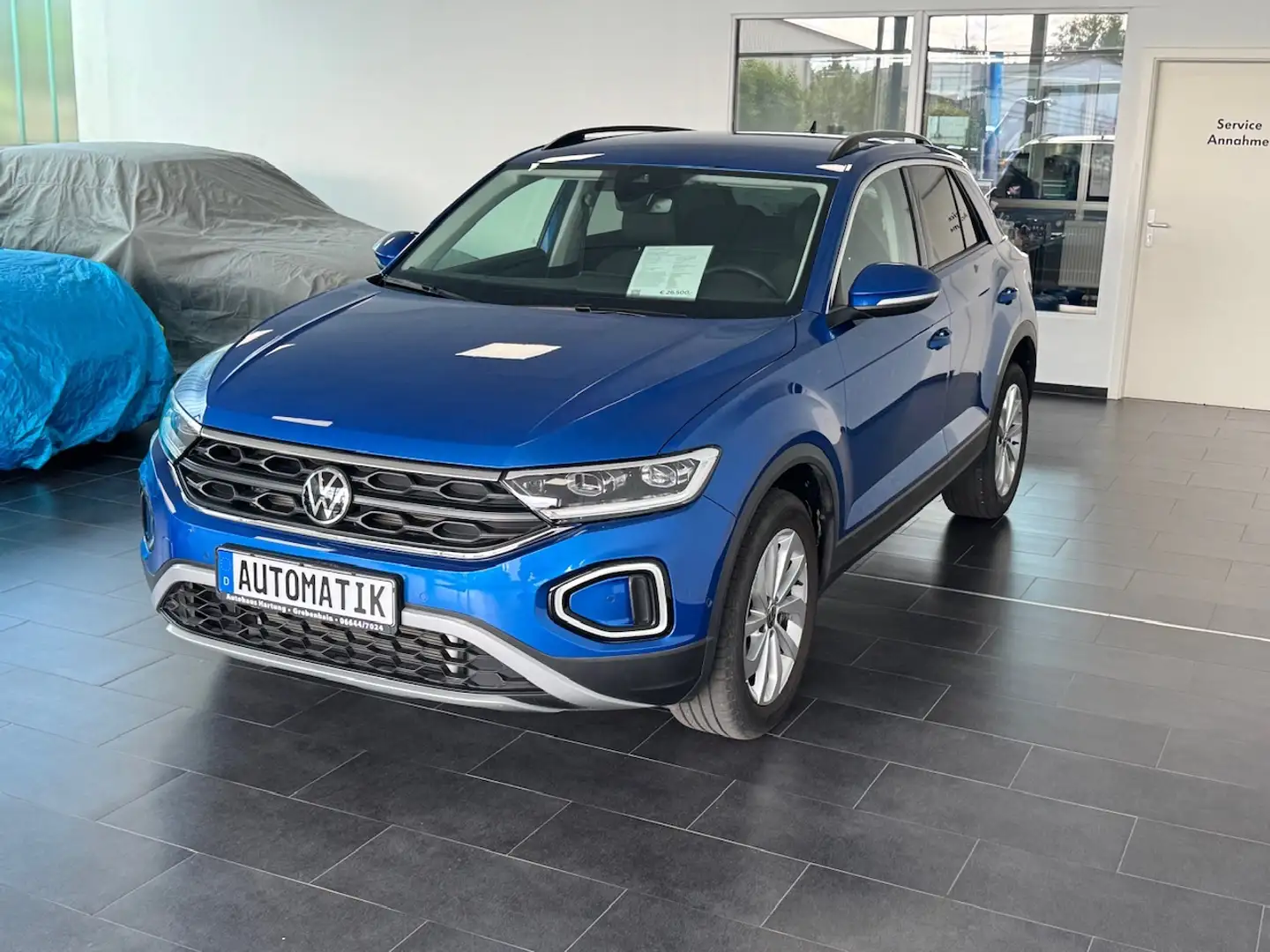 Volkswagen T-Roc 1.5 TSI  Life, DSG, PDC, CarPlay-Navi ,Klimaa., Bleu - 1